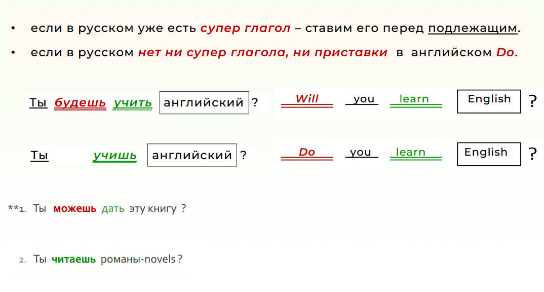 41 вопросы и отрицания с do, does в английском